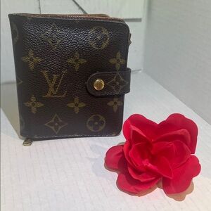 Louis Vuitton Black and Brown Monogram Wallet